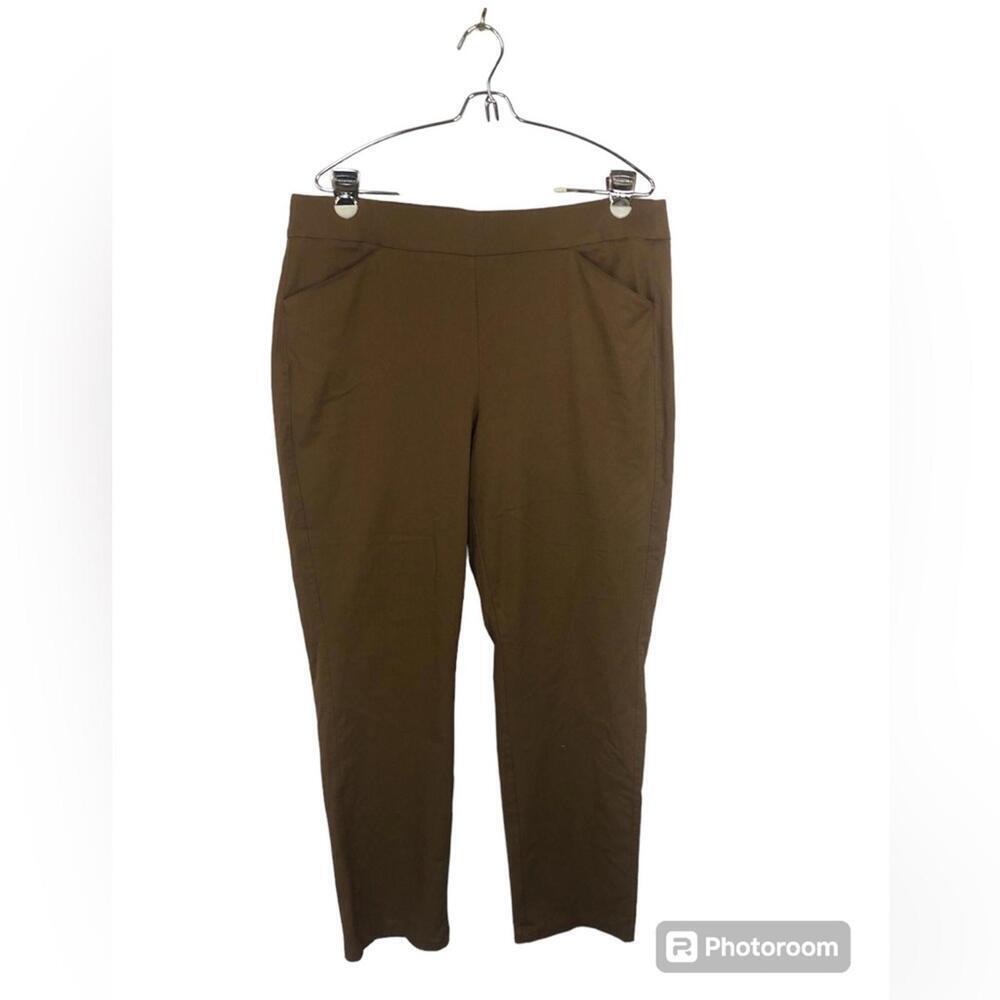 Chico’s Pull On Pant Wide Waistband Cropped